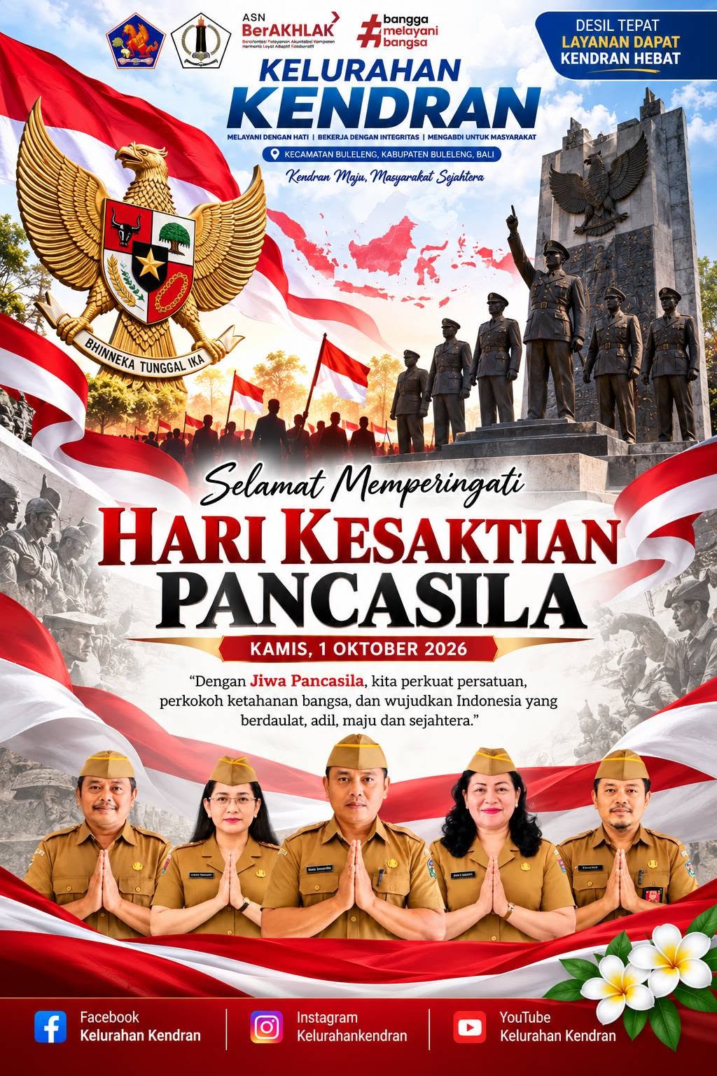 Selamat Memperingati Hari Kesaktian Pancasila 1 Oktober 2026