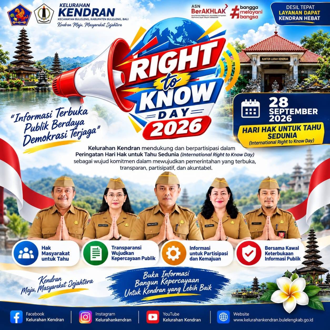 HARI HAK UNTUK TAHU SEDUNIA 2026  “Informasi Terbuka, Publik Berdaya, Demokrasi Terjaga”