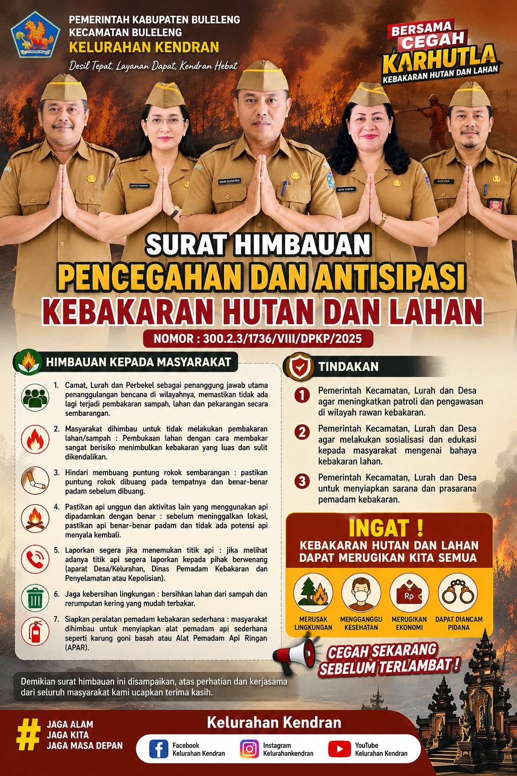 PENCEGAHAN DAN ANTISIPASI KEBARAKAN HUTAN DAN LAHAN
